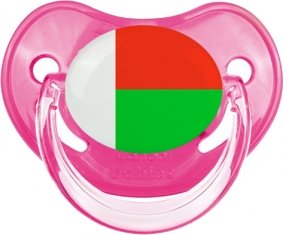 Drapeau Madagascar Sucette Physiologique Rose classique