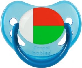 Drapeau Madagascar Sucette Physiologique Bleue phosphorescente