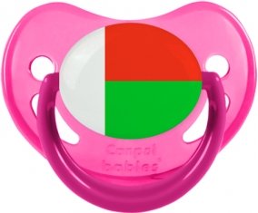 Drapeau Madagascar Sucette Physiologique Rose phosphorescente