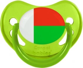 Drapeau Madagascar Sucette Physiologique Vert phosphorescente