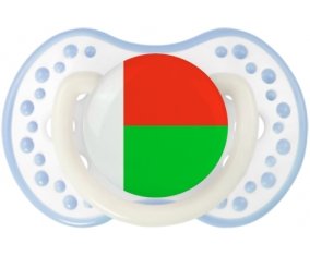 Drapeau Madagascar Sucette LOVI Dynamic Blanc-cyan classique