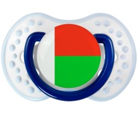 Drapeau Madagascar Sucette LOVI Dynamic Marine-blanc-bleu classique