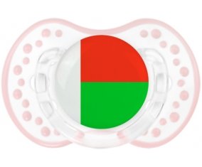 Drapeau Madagascar Sucette LOVI Dynamic Retro-blanc-rose-tendre classique