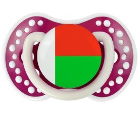Drapeau Madagascar Sucette LOVI Dynamic Fuchsia phosphorescente