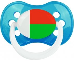 Drapeau Madagascar Sucette Anatomique Cyan classique