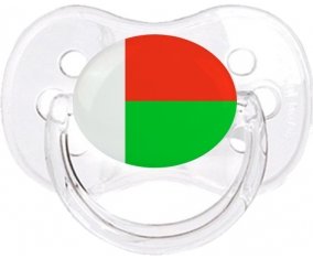 Drapeau Madagascar Tétine Cerise Transparent classique