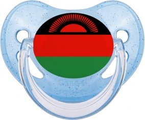Drapeau Malawi Tétine Physiologique Bleue à paillette