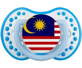 Drapeau Malaisie Tétine LOVI Dynamic Blanc-bleu phosphorescente