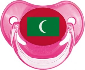 Drapeau Maldives Sucette Physiologique Rose classique