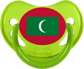 Drapeau Maldives Sucette Physiologique Vert phosphorescente
