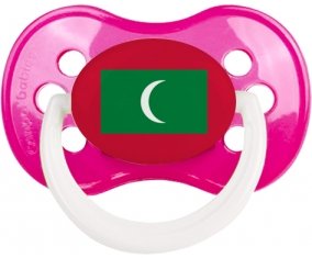 Drapeau Maldives Tétine Anatomique Rose foncé classique