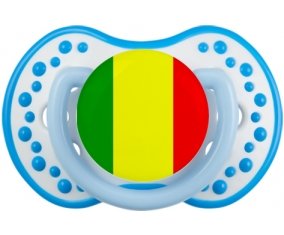 Drapeau Mali Sucette LOVI Dynamic Blanc-bleu phosphorescente