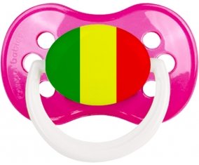 Drapeau Mali Sucette Anatomique Rose foncé classique