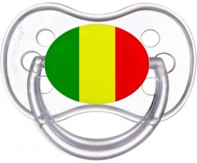 Drapeau Mali Sucette Anatomique Transparente classique