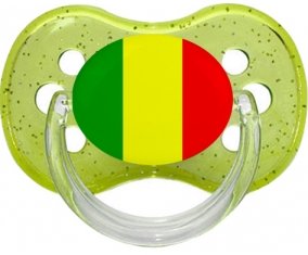 Drapeau Mali Tétine Cerise Vert à paillette