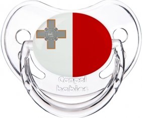 Drapeau Malte Tétine Physiologique Transparent classique