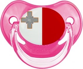 Drapeau Malte Tétine Physiologique Rose classique