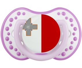 Drapeau Malte Sucete LOVI Dynamic Blanc-mauve classique