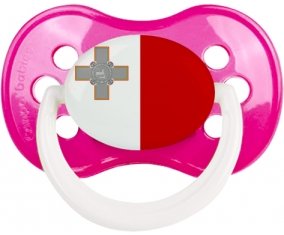 Drapeau Malte Sucete Anatomique Rose foncé classique