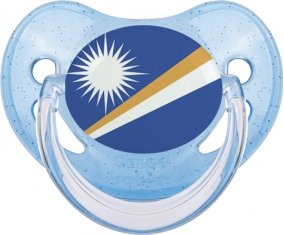 Drapeau Iles Marshall Sucete Physiologique Bleue à paillette
