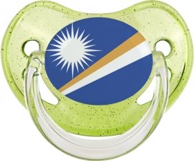 Drapeau Iles Marshall Sucete Physiologique Vert à paillette