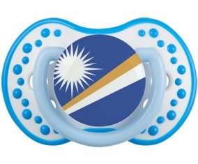 Drapeau Iles Marshall Tétine LOVI Dynamic Blanc-bleu phosphorescente
