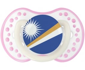 Drapeau Iles Marshall Tétine LOVI Dynamic Blanc-rose phosphorescente