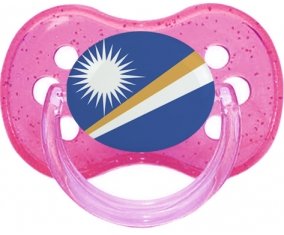 Drapeau Iles Marshall Sucette Cerise Rose à paillette