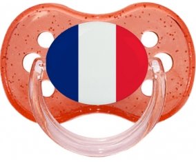 Drapeau Martinique Sucette Cerise Rouge à paillette