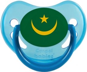 Drapeau Mauritanie Sucette Physiologique Bleue phosphorescente