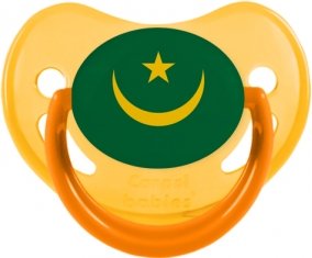 Drapeau Mauritanie Sucette Physiologique Jaune phosphorescente