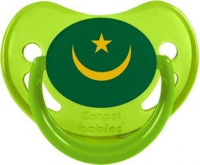 Drapeau Mauritanie Sucette Physiologique Vert phosphorescente