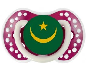 Drapeau Mauritanie Sucette LOVI Dynamic Fuchsia phosphorescente