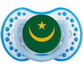Drapeau Mauritanie Sucette LOVI Dynamic Blanc-bleu phosphorescente