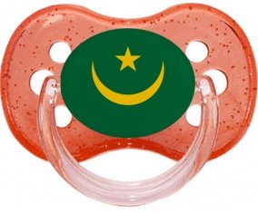 Drapeau Mauritanie Tétine Cerise Rouge à paillette