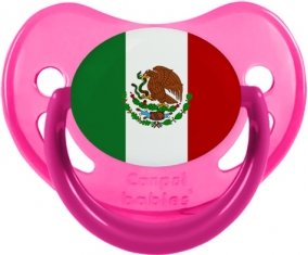 Drapeau Mexique Sucette Physiologique Rose phosphorescente