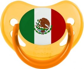 Drapeau Mexique Sucette Physiologique Jaune phosphorescente