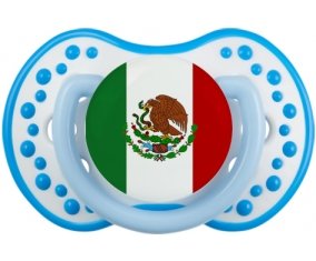 Drapeau Mexique Sucette LOVI Dynamic Blanc-bleu phosphorescente