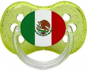 Drapeau Mexique Sucette Cerise Vert à paillette