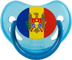 Drapeau Moldavie Sucette Physiologique Bleue phosphorescente