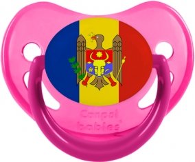Drapeau Moldavie Sucette Physiologique Rose phosphorescente