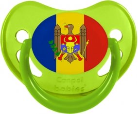 Drapeau Moldavie Sucette Physiologique Vert phosphorescente