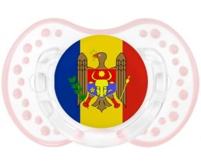 Drapeau Moldavie Sucette LOVI Dynamic Retro-blanc-rose-tendre classique