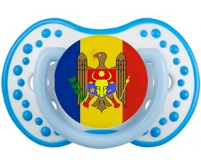 Drapeau Moldavie Sucette LOVI Dynamic Blanc-bleu phosphorescente