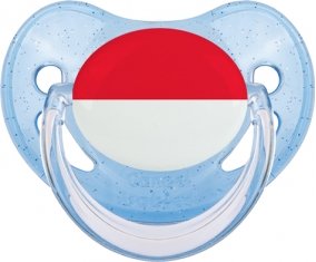 Drapeau Monaco Tétine Physiologique Bleue à paillette