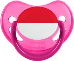 Drapeau Monaco Tétine Physiologique Rose phosphorescente
