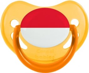 Drapeau Monaco Tétine Physiologique Jaune phosphorescente