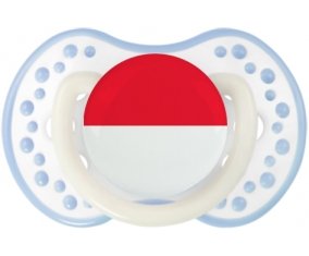 Drapeau Monaco Sucete LOVI Dynamic Blanc-cyan classique