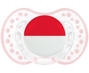 Drapeau Monaco Sucete LOVI Dynamic Retro-blanc-rose-tendre classique