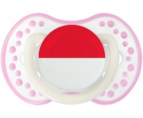Drapeau Monaco Sucete LOVI Dynamic Blanc-rose phosphorescente